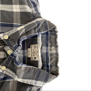 Jcrew broken in Oxford button up grey/blue plaid